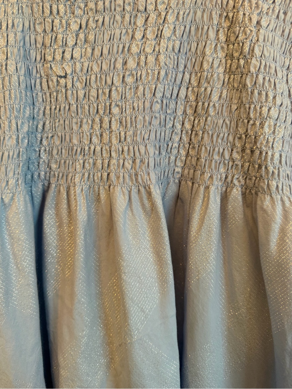 Hill House Ellie nap dress Light Blue Smocked Tiered Midi Dress Euc size small - Picture 4 of 5